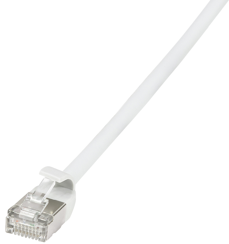 LogiLink Patchkabel Ultraflex, Kat. 6A, U/FTP, 0,3 m, weiß von LogiLink Professional