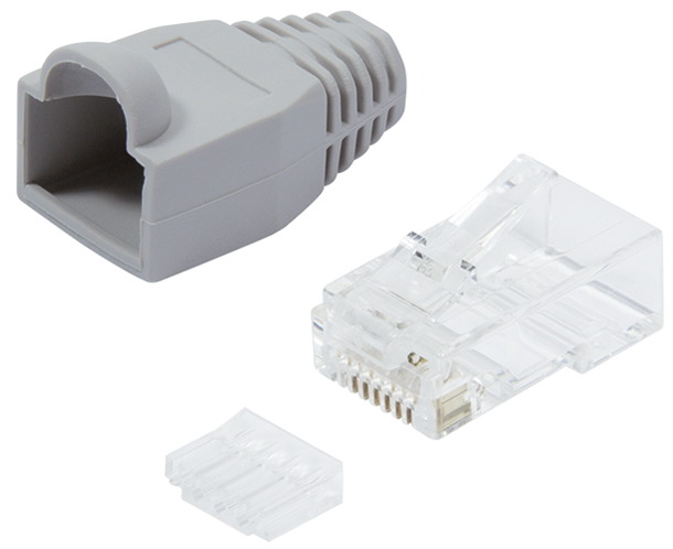 LogiLink RJ45 Stecker, Kat.6, ungeschirmt, grau LogiLink RJ45 Stecker, Kat.6, ungeschirmt, grau von LogiLink Professional