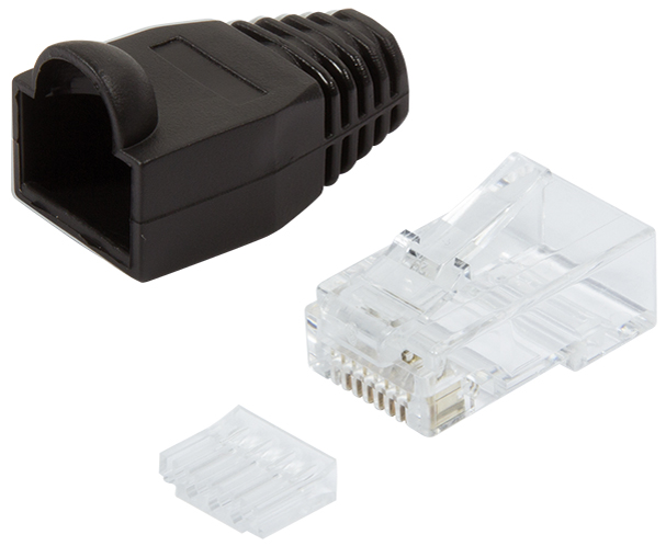 LogiLink RJ45 Stecker, Kat.6, ungeschirmt, schwarz von LogiLink Professional