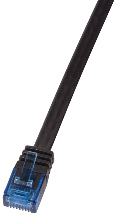 LogiLink U/UTP Flach-Patchkabel, Kat. 5e, 2,0 m, schwarz von LogiLink Professional