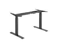 Electrically adjustable desk frame, 3-fold telescopic legs, 2 motors, black von LogiLink