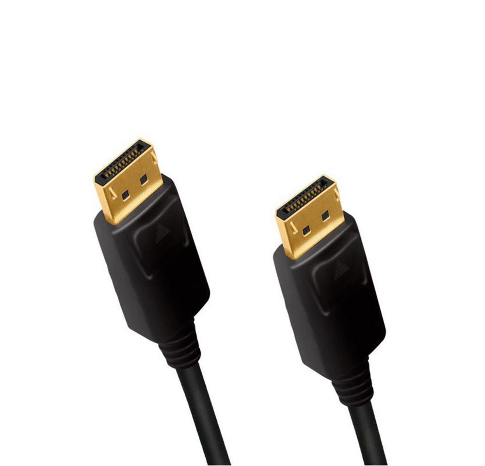 LogiLink CD0102 DisplayPort-Kabel Audio- & Video-Kabel, Stecker an Stecker, schwarz, 3 m lang, 4K / 60 Hz, CCS, 3840x2160 dpi von LogiLink