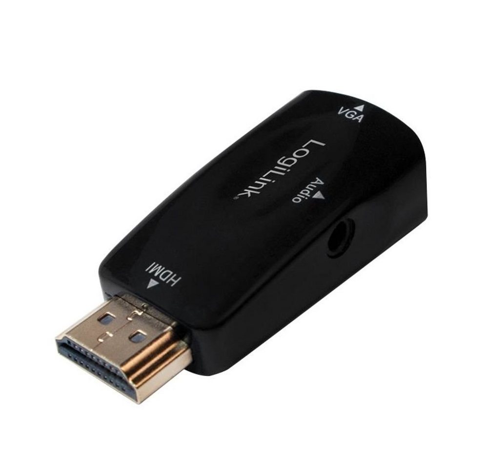 LogiLink CV0107 HDMI-Adapter, HDMI zu VGA Konverter Video- und Audiosignale Wandler schwarz von LogiLink