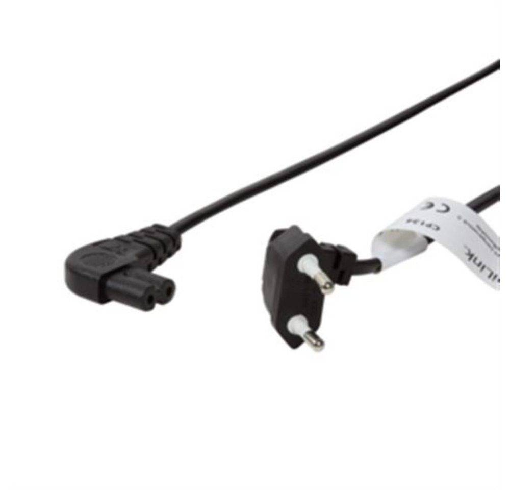 LogiLink Euro Stecker 90° > IEC C7 Buchse 90° Netzkabel, Schwarz, 0,75m LogiLink Euro Stecker 90° > IEC C7 Buchse 90° Netzkabel, Schwarz, 0,75m von LogiLink