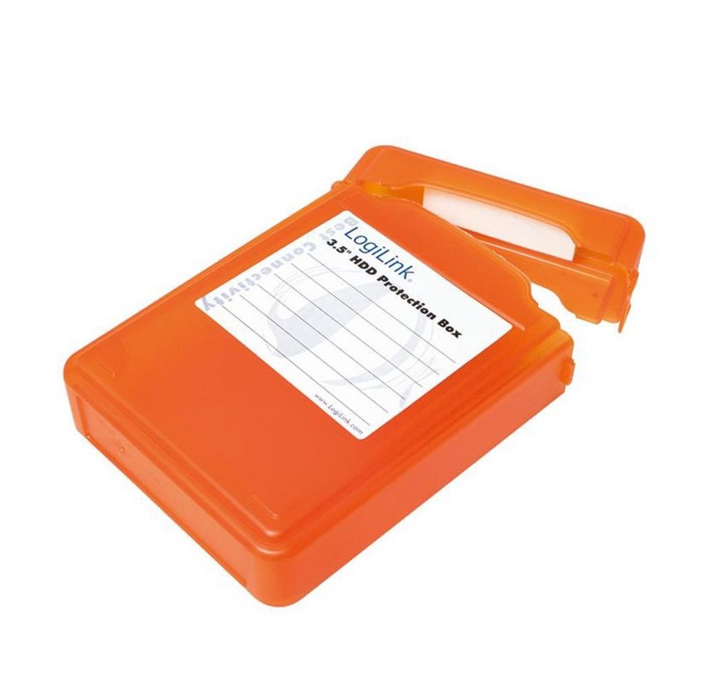 LogiLink Festplattenhülle Schutz-Box für 3,5 HDDs Orange" von LogiLink