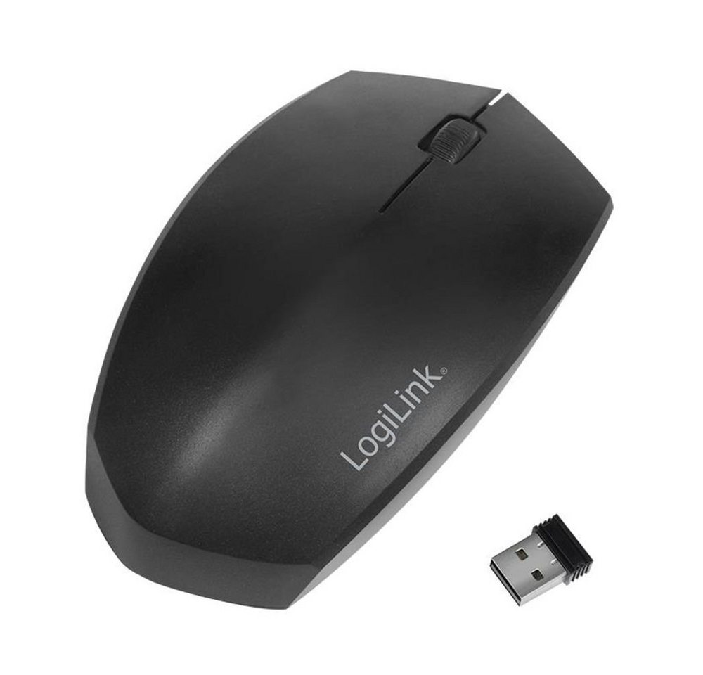 LogiLink Funk & Bluetooth Maus 2,4 GHz 1200 dpi ergonomische Maus (Schwarz) von LogiLink