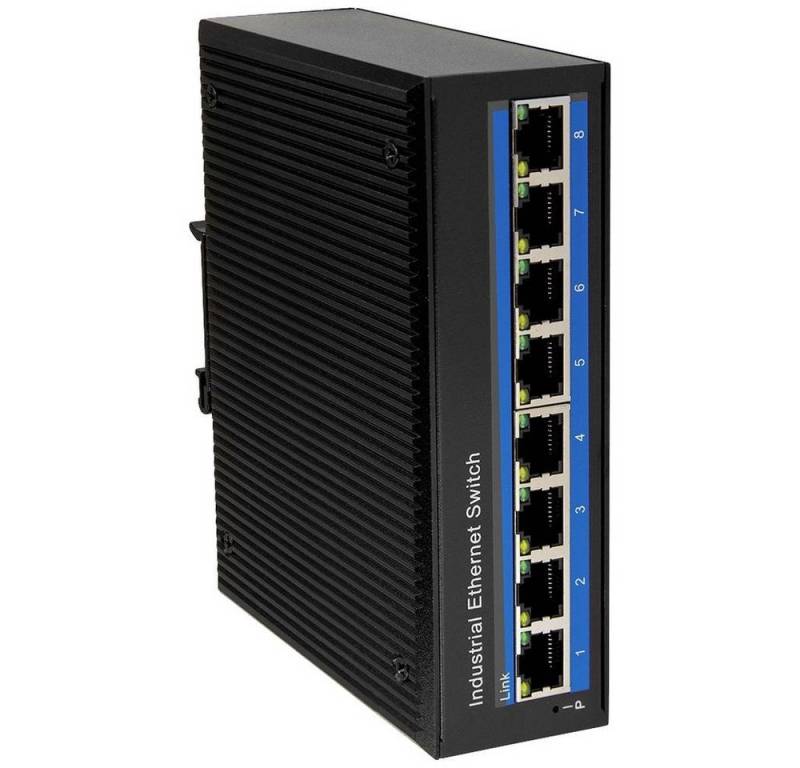LogiLink Industrie Fast Ethernet PoE-Switch, 8-Port, Netzwerk-Switch von LogiLink