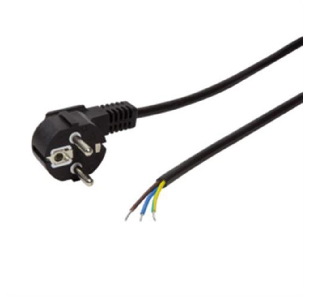 LogiLink Kabel Stecker 90° zu offenem Ende 1,5m schwarz Stromkabel von LogiLink