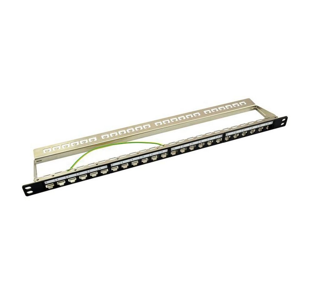 LogiLink Keystone Modular Verteilerfeld 0.5HE für 24 Ke Netzwerk-Patch-Panel von LogiLink