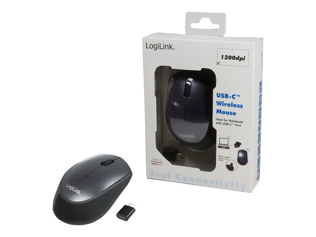LogiLink LOGILINK Maus optisch 3D USB-C 3 Tasten 3200 dpi 2.4 Maus LogiLink LOGILINK Maus optisch 3D USB-C 3 Tasten 3200 dpi 2.4 Maus von LogiLink