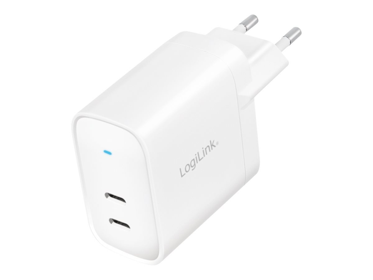 LogiLink LOGILINK Steckdosenadapter, 2x USB-C, GaN, 40W Computer-Kabel LogiLink LOGILINK Steckdosenadapter, 2x USB-C, GaN, 40W Computer-Kabel von LogiLink