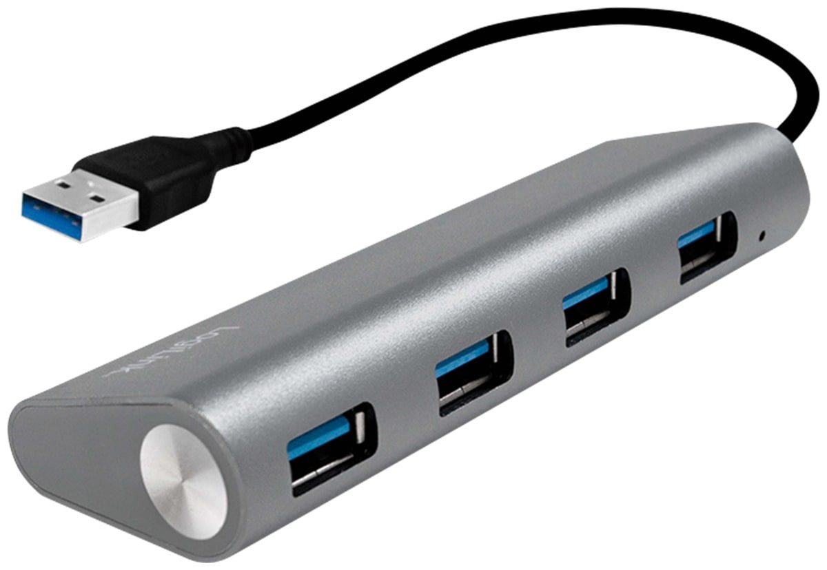 LogiLink LOGILINK USB3.0-Hub UA0307, 4x USB-A, Aluminium USB-Adapter von LogiLink
