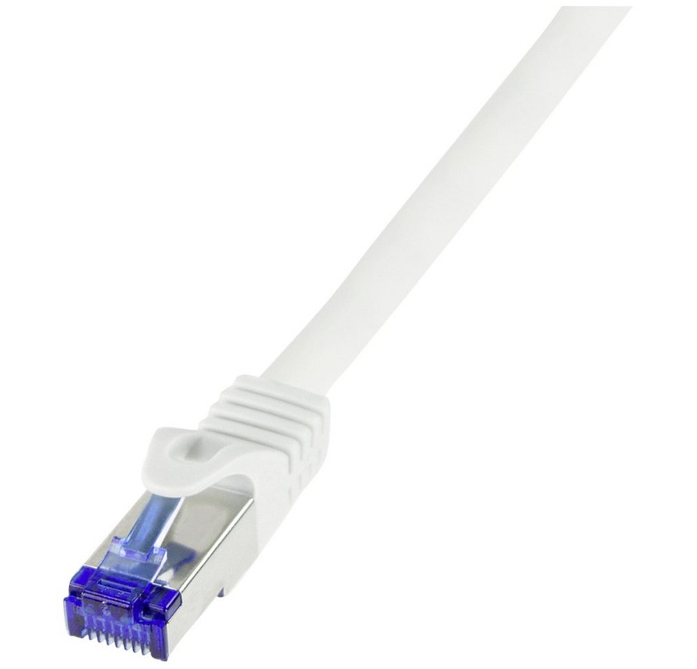 LogiLink LogiLink C6A031S RJ45 CAT 6a S/FTP 1.00 m Weiß 1 St. Netzkabel, (100.00 cm) von LogiLink