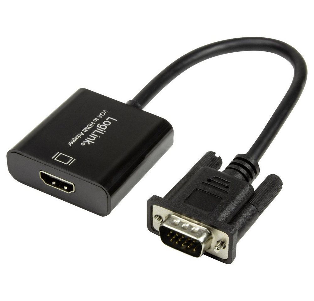 LogiLink LogiLink CV0060 Adapter [1x VGA-Stecker - 1x HDMI-Buchse] Schwarz 45 TV-Adapter, 45.00 cm von LogiLink