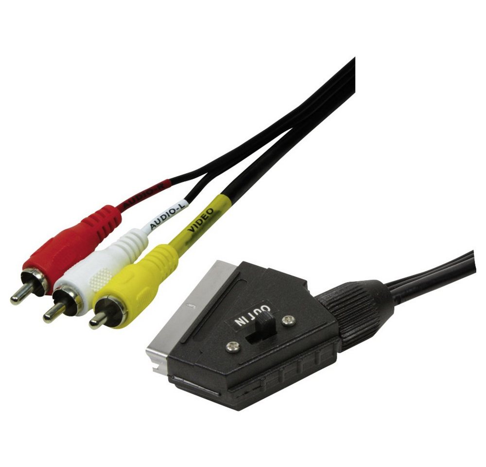 LogiLink LogiLink SCART / Cinch TV, Receiver Anschlusskabel [1x SCART-Stecker - Audio- & Video-Kabel von LogiLink
