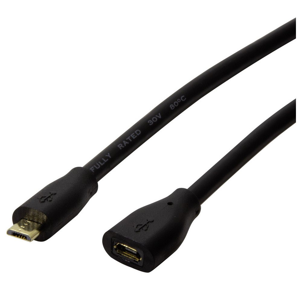 LogiLink LogiLink USB-Kabel USB 2.0 USB-Micro-B Stecker, USB-Micro-B Buchse 1.0 USB-Kabel, (100.00 cm) von LogiLink