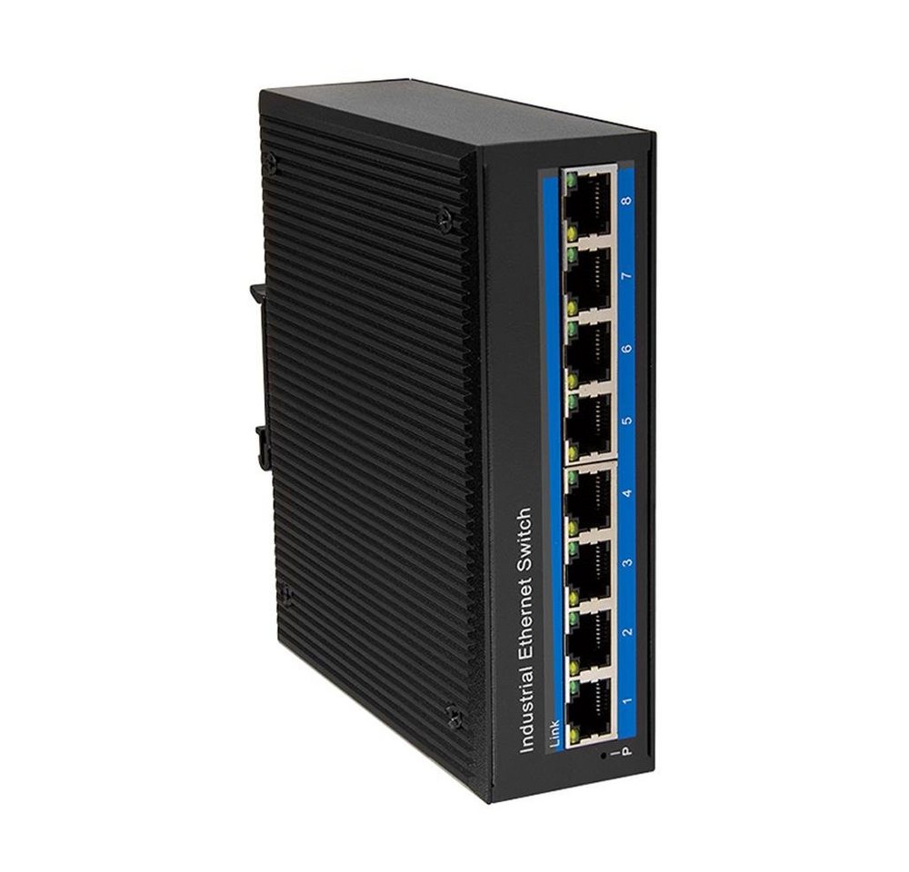 LogiLink NS201 Netzwerk-Switch (Industrie Fast Ethernet Switch, 8-Port, 10/100 Mbit/s) von LogiLink