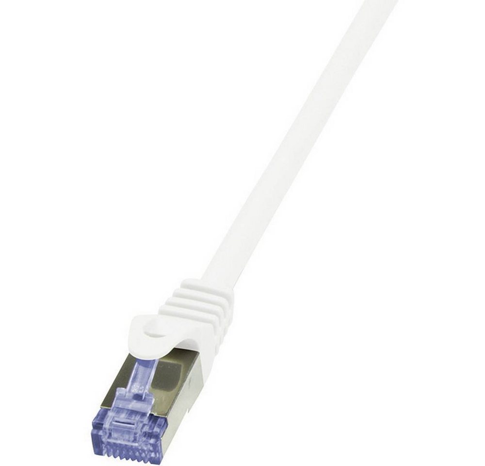 LogiLink Netzwerkkabel CAT 6A S/FTP 20 m LAN-Kabel, Flammwidrig, mit Rastnasenschutz von LogiLink