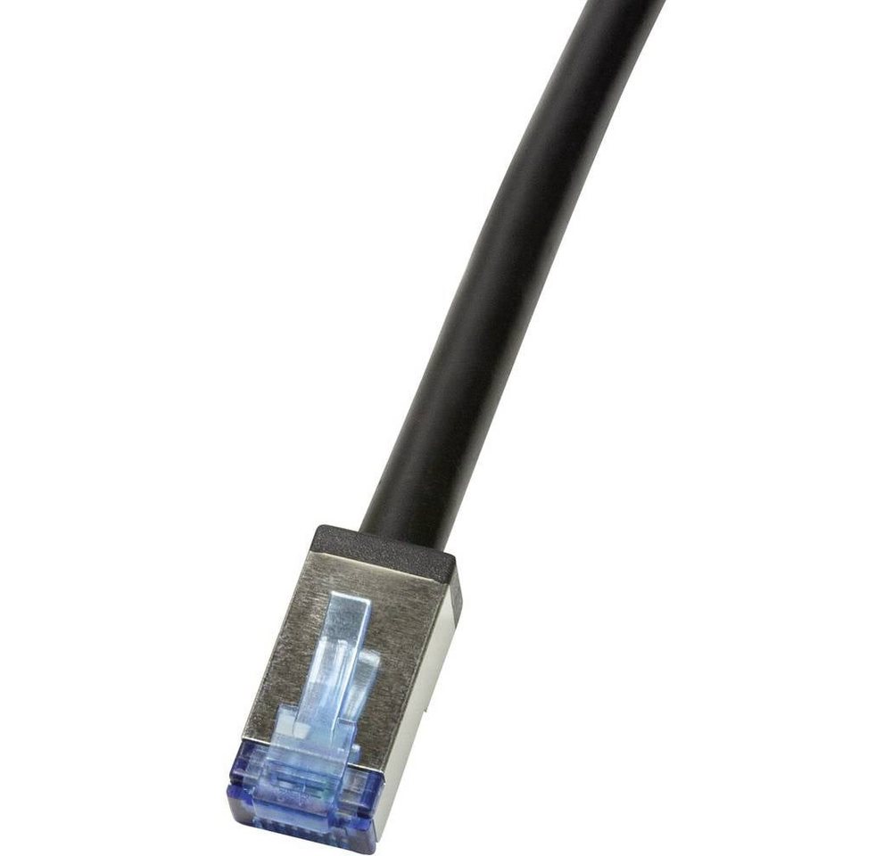 LogiLink Outdoor Patchkabel CAT 6A S/FTP PVC+PE,10 m LAN-Kabel, Geschirmt, UV-Beständig, Ölbeständig von LogiLink