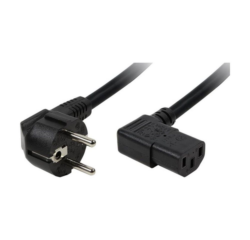 LogiLink Schutzkontaktstecker auf Kaltgerätebuchse 90° Strom-Adapterkabel, Schwarz, 2m LogiLink Schutzkontaktstecker auf Kaltgerätebuchse 90° Strom-Adapterkabel, Schwarz, 2m von LogiLink