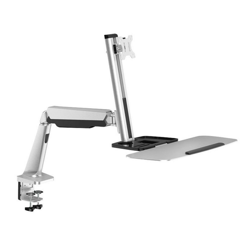 LogiLink Sitz-/Steharbeitsplatz Monitorhalterung Monitor-Halterung, (bis 32,00 Zoll, Monitor-Schreibtischhalterung 8kg VESA, Neigbar schwenkbar drehbar) von LogiLink