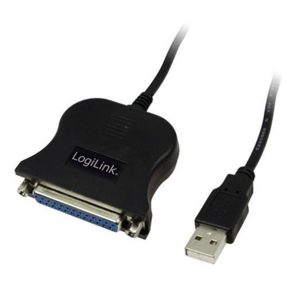LogiLink UA0054A USB-Adapter USB Typ A zu D-SUB DE-25, 180 cm, USB zu Parallel, 12Mbit/s, EPP, ECP, bidirektional von LogiLink