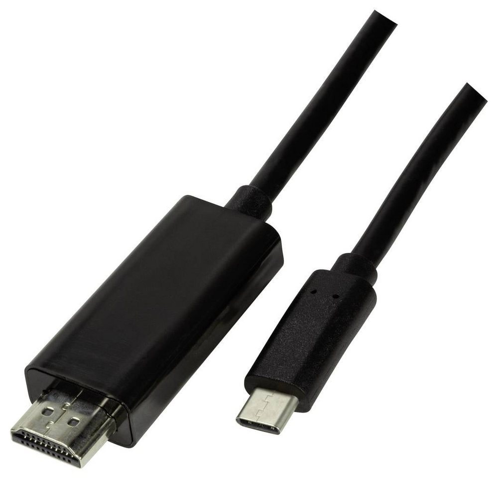 LogiLink USB (Typ C) zu HDMI 2 (Typ A) Anschlusskabel, 3m HDMI-Kabel von LogiLink