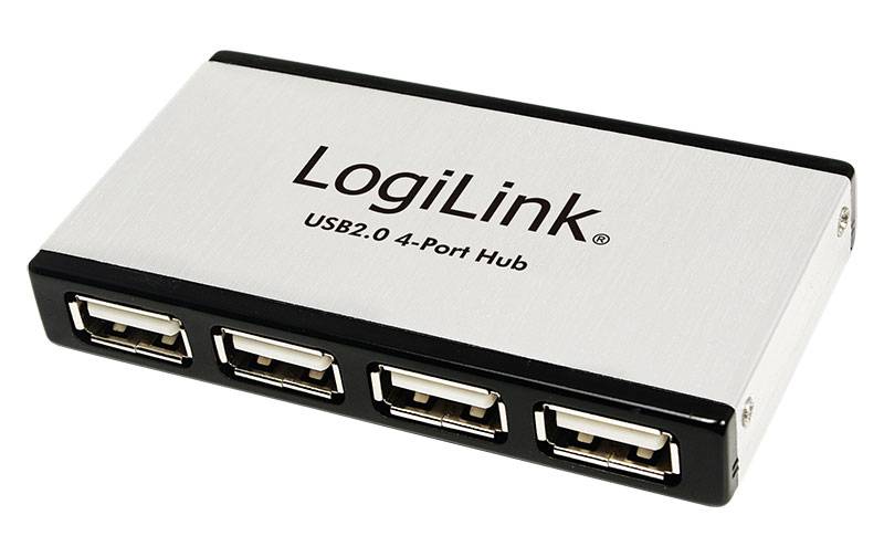 LogiLink USB 2.0 4-Port HUB, Aluminium von LogiLink