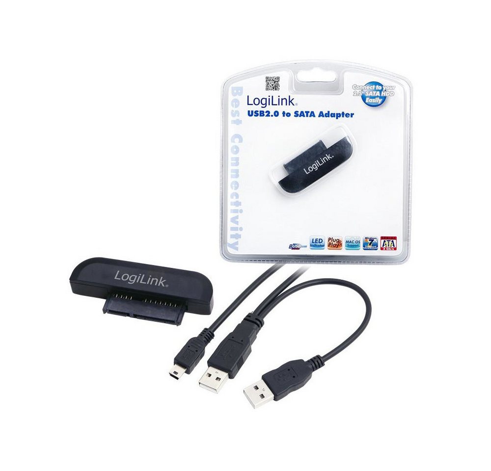 LogiLink USB 2.0 zu SATA Adapter schwarz USB-Adapter LogiLink USB 2.0 zu SATA Adapter schwarz USB-Adapter von LogiLink