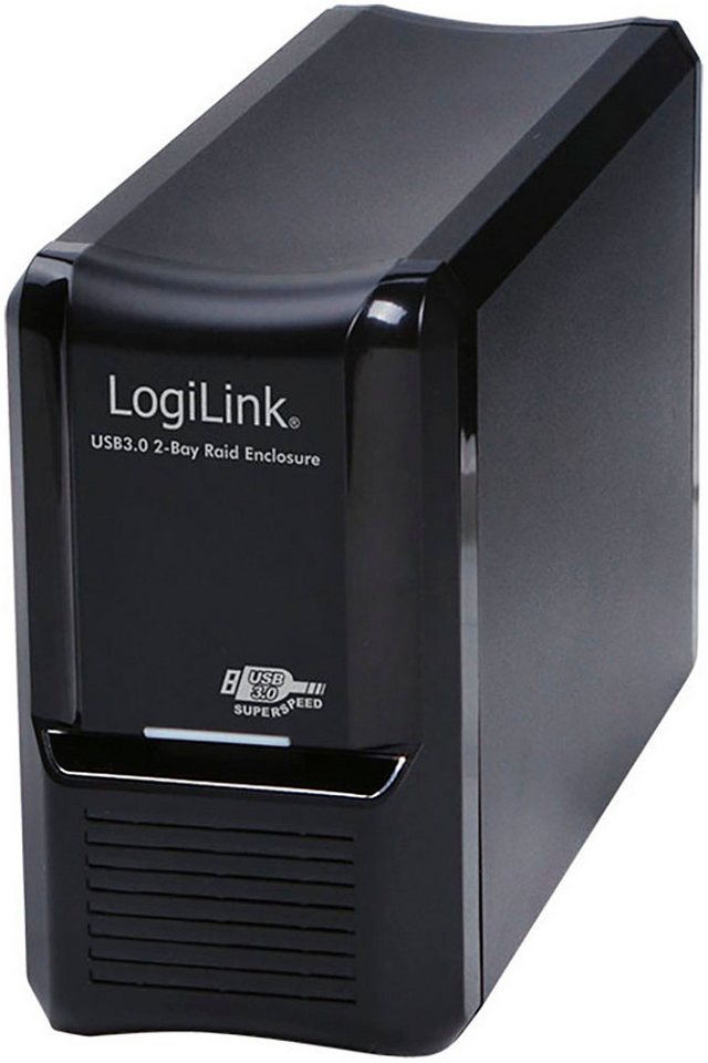 LogiLink USB 3.0 2-Bay RAID-Gehäuse für 2x 3,5" SATA III HDD HDD-Festplatte 3,5" von LogiLink