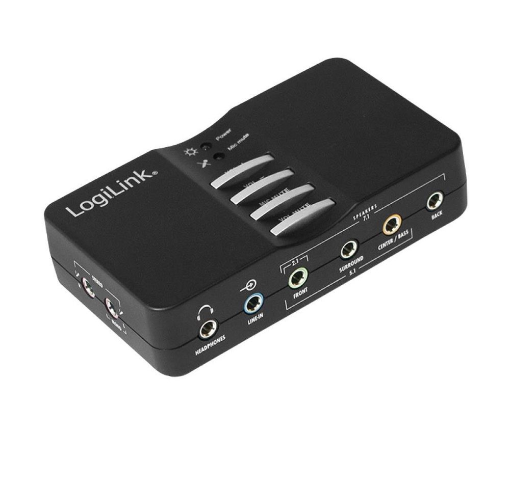 LogiLink USB Sound Box 7.1 8-Kanal USB-Soundkarte, Externer Soundprozessor, Computer Soundkarte mit Kopfhörer Anschluss LogiLink USB Sound Box 7.1 8-Kanal USB-Soundkarte, Externer Soundprozessor, Computer Soundkarte mit Kopfhörer Anschluss von LogiLink