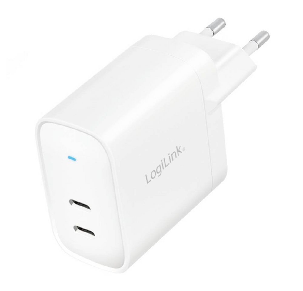 LogiLink USB-Steckdosenadapter, 2x USB-C® (PD), USB-Ladegerät (USB Power Delivery (USB-PD) von LogiLink