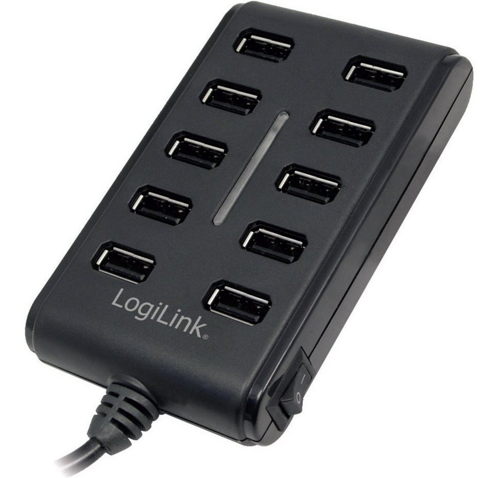 LogiLink USB-Verteiler LogiLink UA0125 10 Port USB 2.0-Hub Schwarz von LogiLink