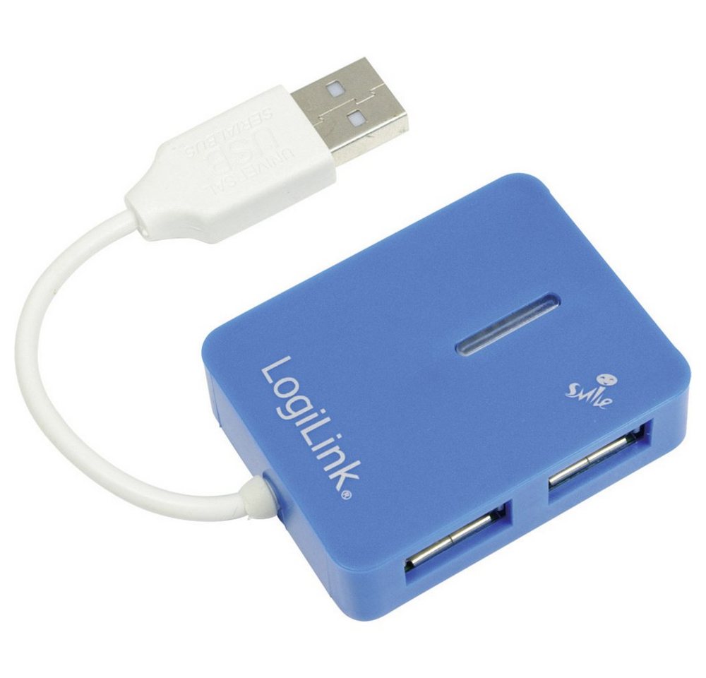 LogiLink USB-Verteiler LogiLink UA0136 4 Port USB 2.0-Hub Blau von LogiLink