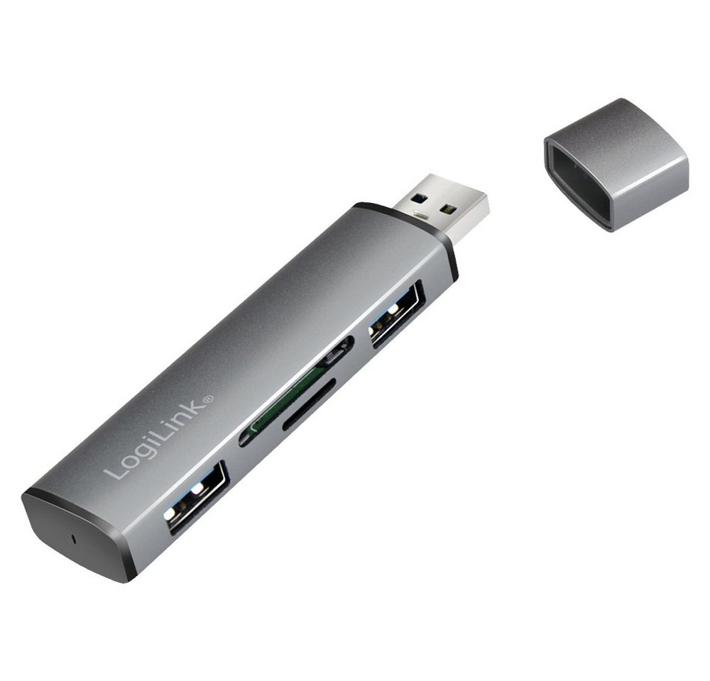 LogiLink USB-Verteiler LogiLink UA0394 USB 3.2 Gen 2-Hub mit Aluminiumgehäuse, mit eingebaut von LogiLink