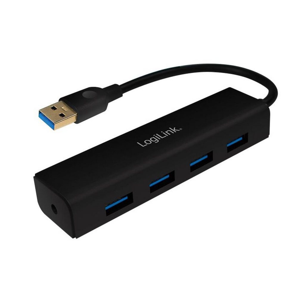 LogiLink USB-Verteiler UA0295, USB 3.0 Hub, 4-Port, Plug & Play, bis 5 GBit/s von LogiLink