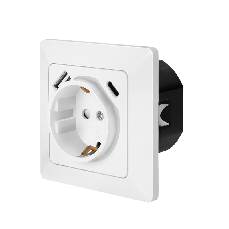 Logilink Unterputz-Steckdose, 1x CEE 7/3, 1x USB-A, 1x USB-C, Einbautiefe: 38 mm Logilink Unterputz-Steckdose, 1x CEE 7/3, 1x USB-A, 1x USB-C, Einbautiefe: 38 mm von LogiLink