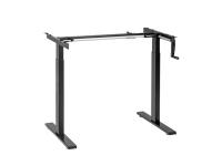 Manually adjustable sit-stand desk frame, 2-part telescopic legs, black von LogiLink