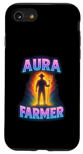 Lustiger Meme Spruch Aura Farmer Anime Fan Hülle für iPhone SE (2020) / 7 / 8 von Logiamerch Funny