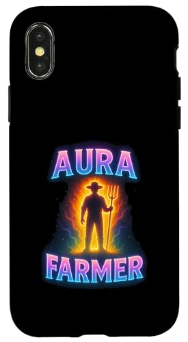 Lustiger Meme Spruch Aura Farmer Anime Fan Hülle für iPhone X/XS von Logiamerch Funny