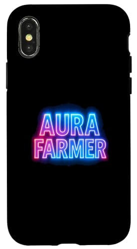 Lustiger Meme Spruch Aura Farmer Anime Fan Hülle für iPhone X/XS von Logiamerch Funny