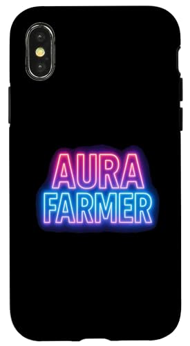 Lustiger Meme Spruch Aura Farmer Anime Fan Hülle für iPhone X/XS von Logiamerch Funny