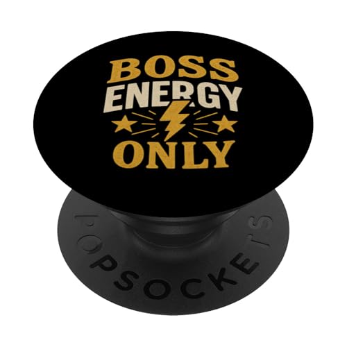 Motivierende Denkweise, Nur Boss-Energie, Erfolg PopSockets Klebender PopGrip von Logiamerch Motivational