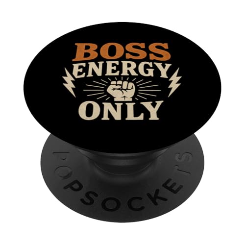 Motivierende Denkweise, Nur Boss-Energie, Erfolg PopSockets Klebender PopGrip von Logiamerch Motivational