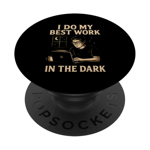 Night Person Worker, Bestes Werk im Dunkeln, Midnight Hustle PopSockets Klebender PopGrip Night Person Worker, Bestes Werk im Dunkeln, Midnight Hustle PopSockets Klebender PopGrip von Logiamerch Motivational