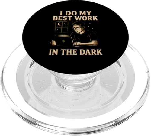 Night Person Worker, Bestes Werk im Dunkeln, Midnight Hustle PopSockets PopGrip für MagSafe von Logiamerch Motivational