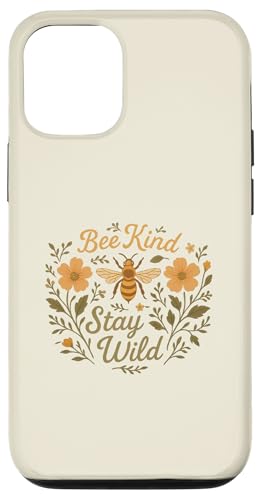 Sei nett, positiv und sprich Liebe Bienen und die Natur Hülle für iPhone 12/12 Pro von Logiamerch Motivational
