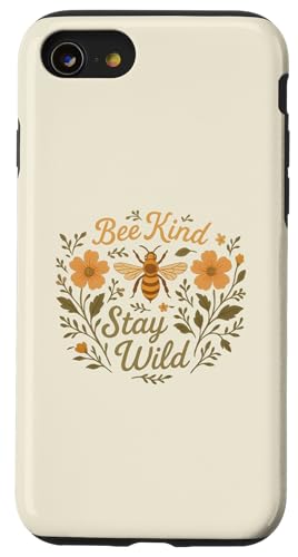 Sei nett, positiv und sprich Liebe Bienen und die Natur Hülle für iPhone SE (2020) / 7 / 8 von Logiamerch Motivational