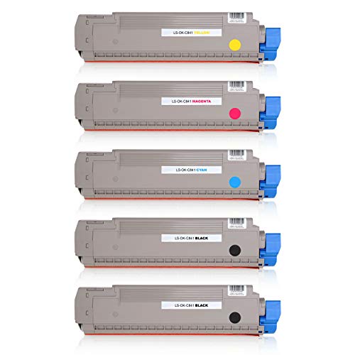 5 Toner kompatibel für Oki C831N, C831CDTN, C831 Series, C841DN, C841CDTN, C841 Series - Schwarz je 10.000 Seiten, Color je 10.000 Seiten von Logic-Seek