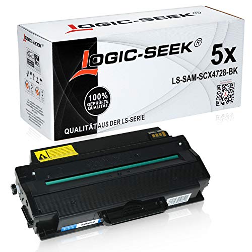 5 Toner kompatibel für Samsung MLTD-103 für Samsung ML-2950NDR 2951D ML-2955DW FW ND SCX-4726FN SCX-4728FD FW SCX-4729FD FWX - MLT-D103L/ELS - Schwarz je 2.500 Seiten von Logic-Seek